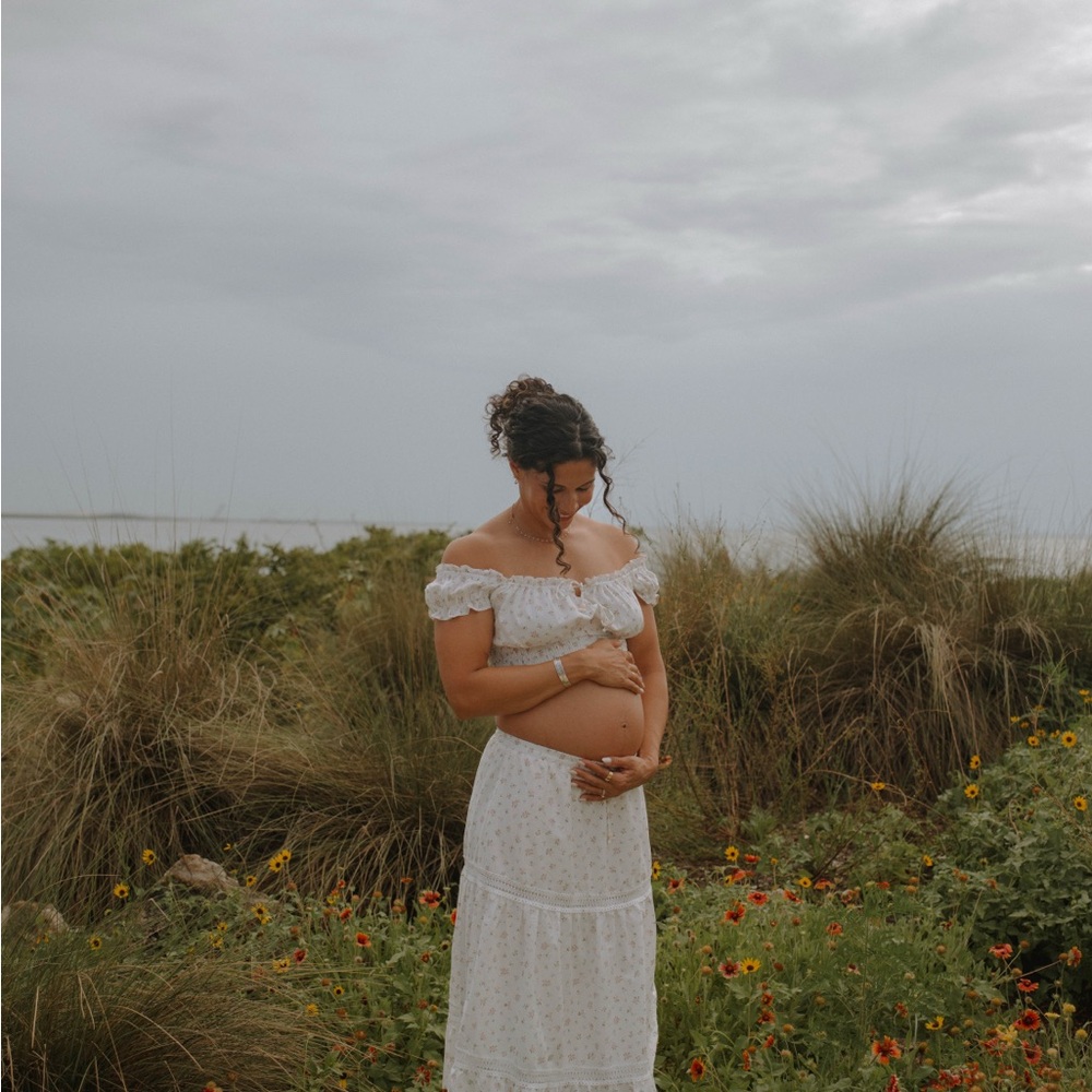 Floral White Skirt and Off shoulder top- worn once